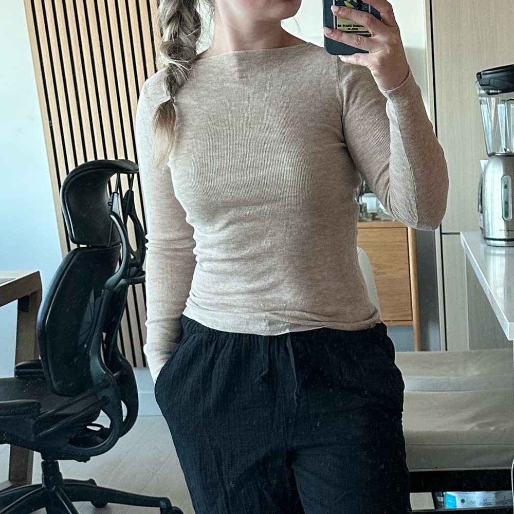 Cozy Heather Gray Long Sleeve Top